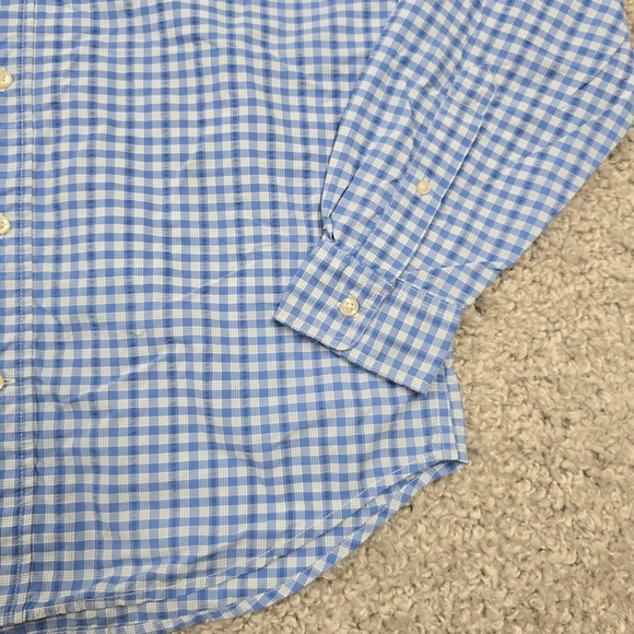 Vineyard Vines‎ Shirt Mens Medium Blue Plaid Harbor Lightweight Vented Fishing - Picture 3 of 10
